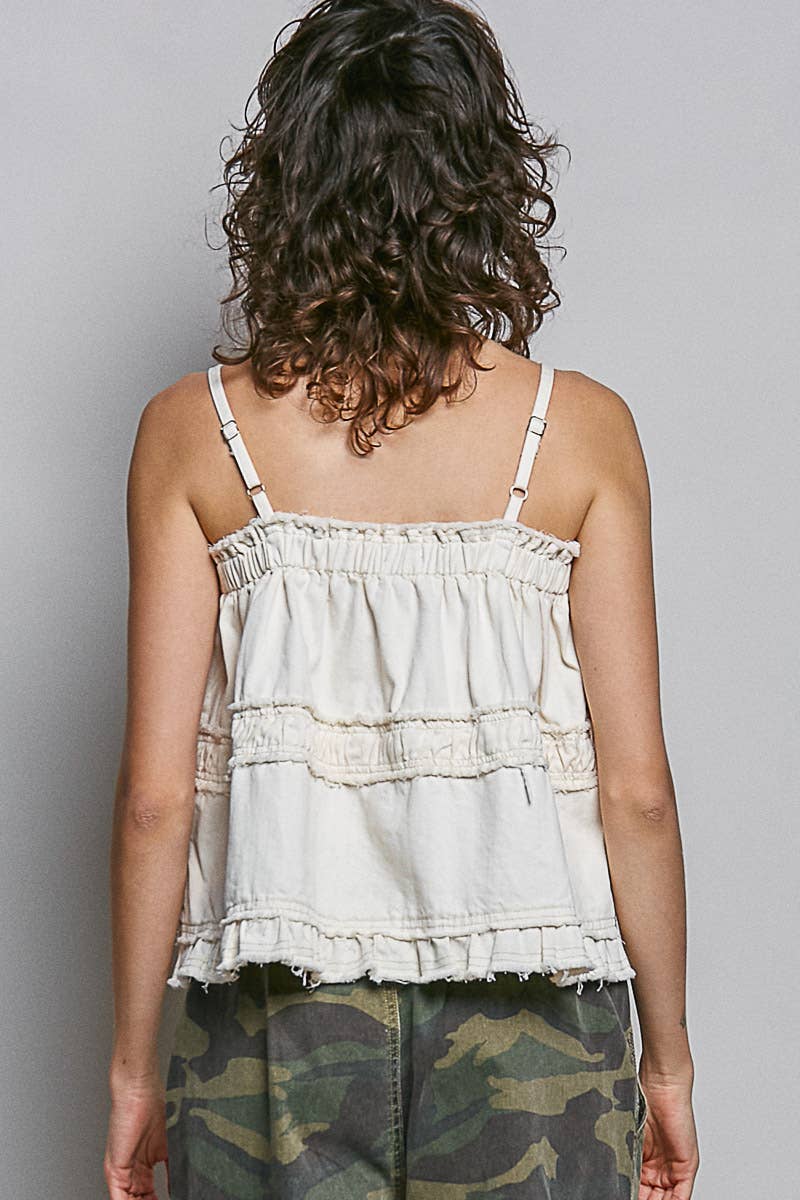 Floral Raw Edge Top