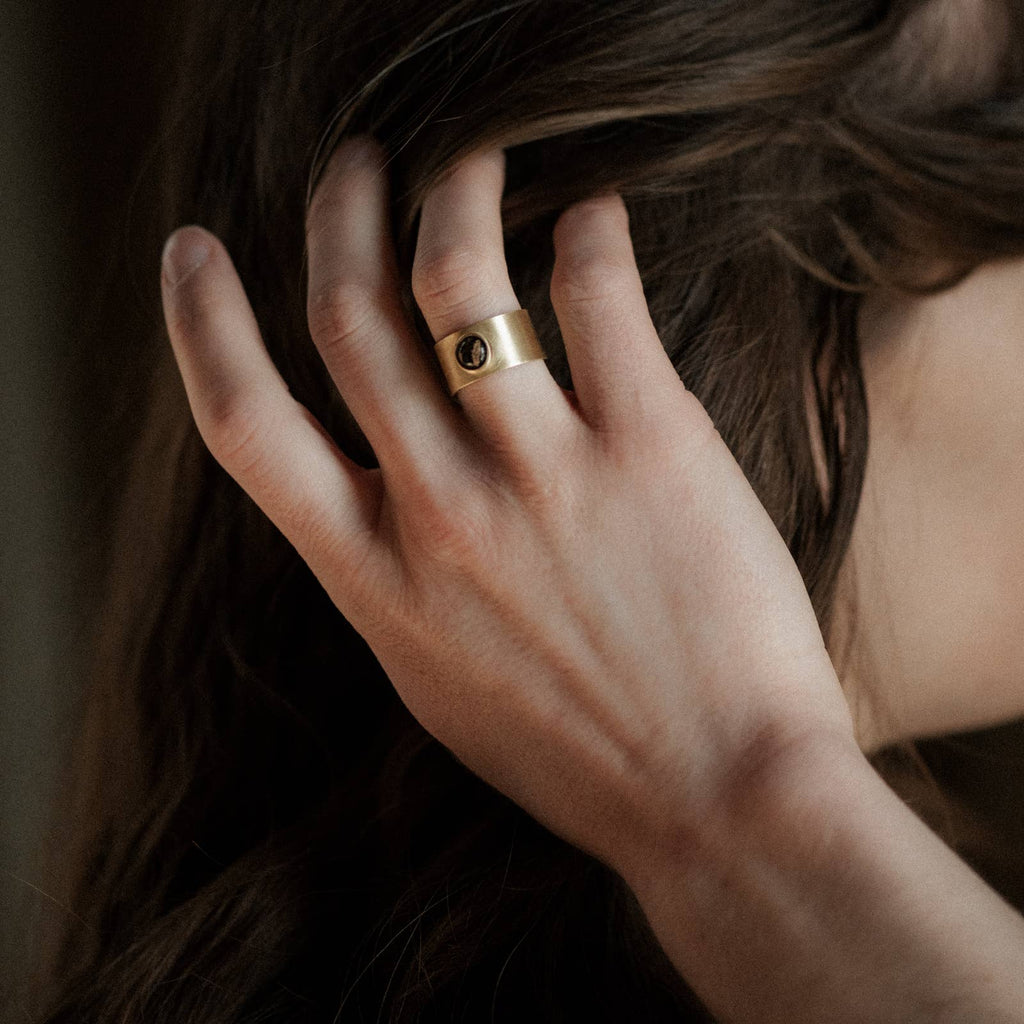 Nile Ring // 6mm // Copper Obsidian