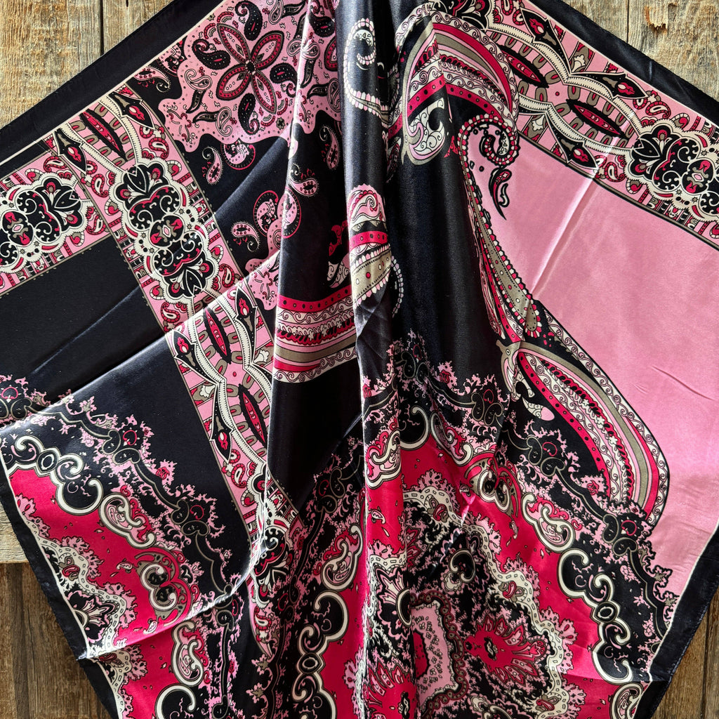 Pink and Black Wild Rag / Scarf