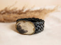 Venus Narrow Black Leather Belt