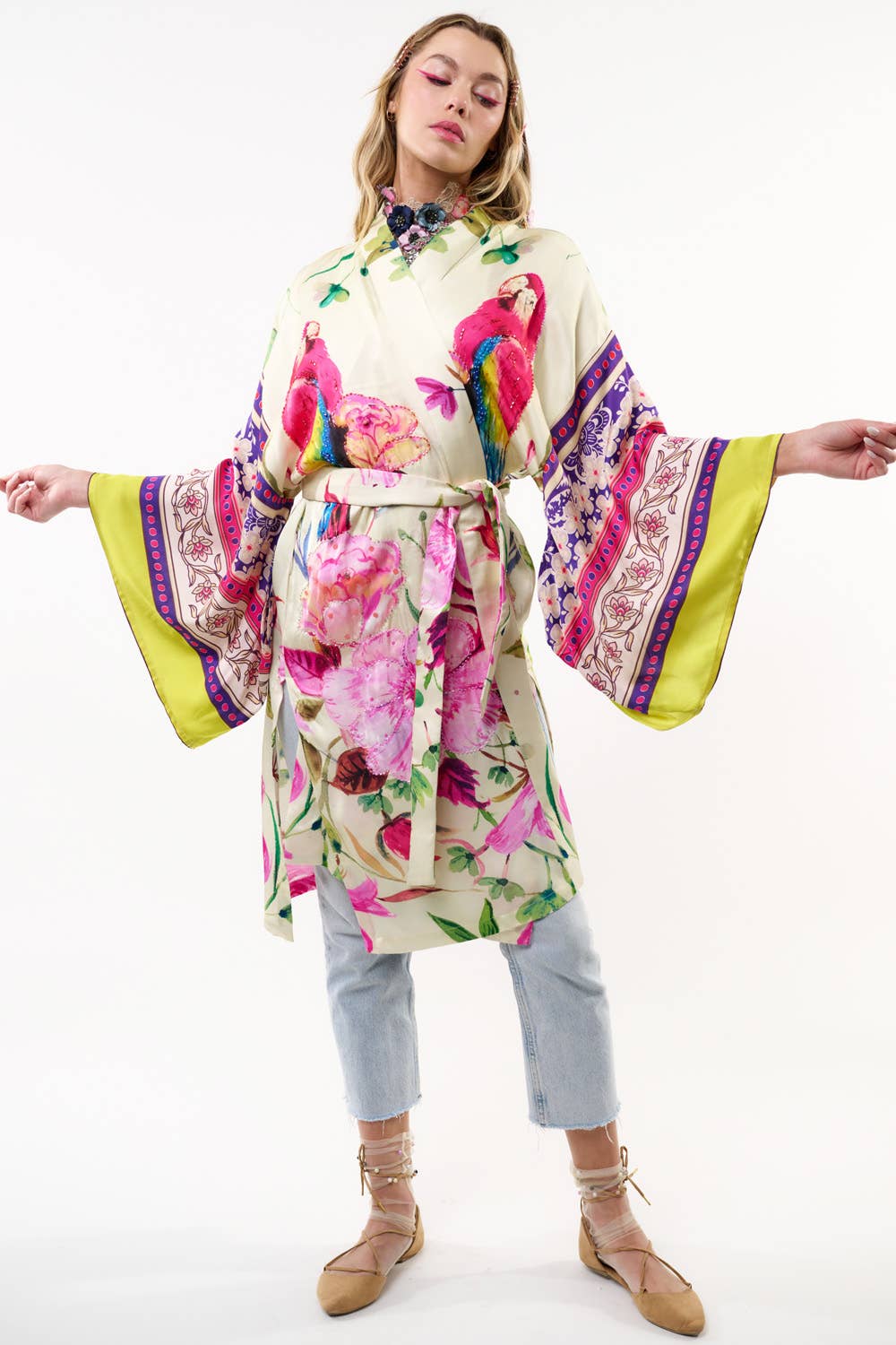 Hand-beaded Kimono / Topper