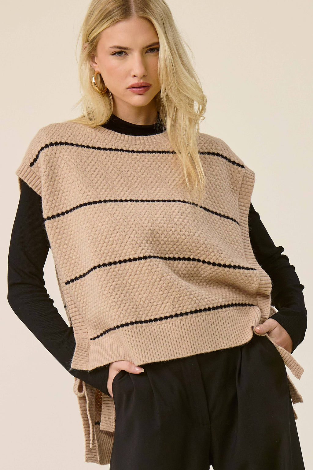 Side-Tie Sweater Vest