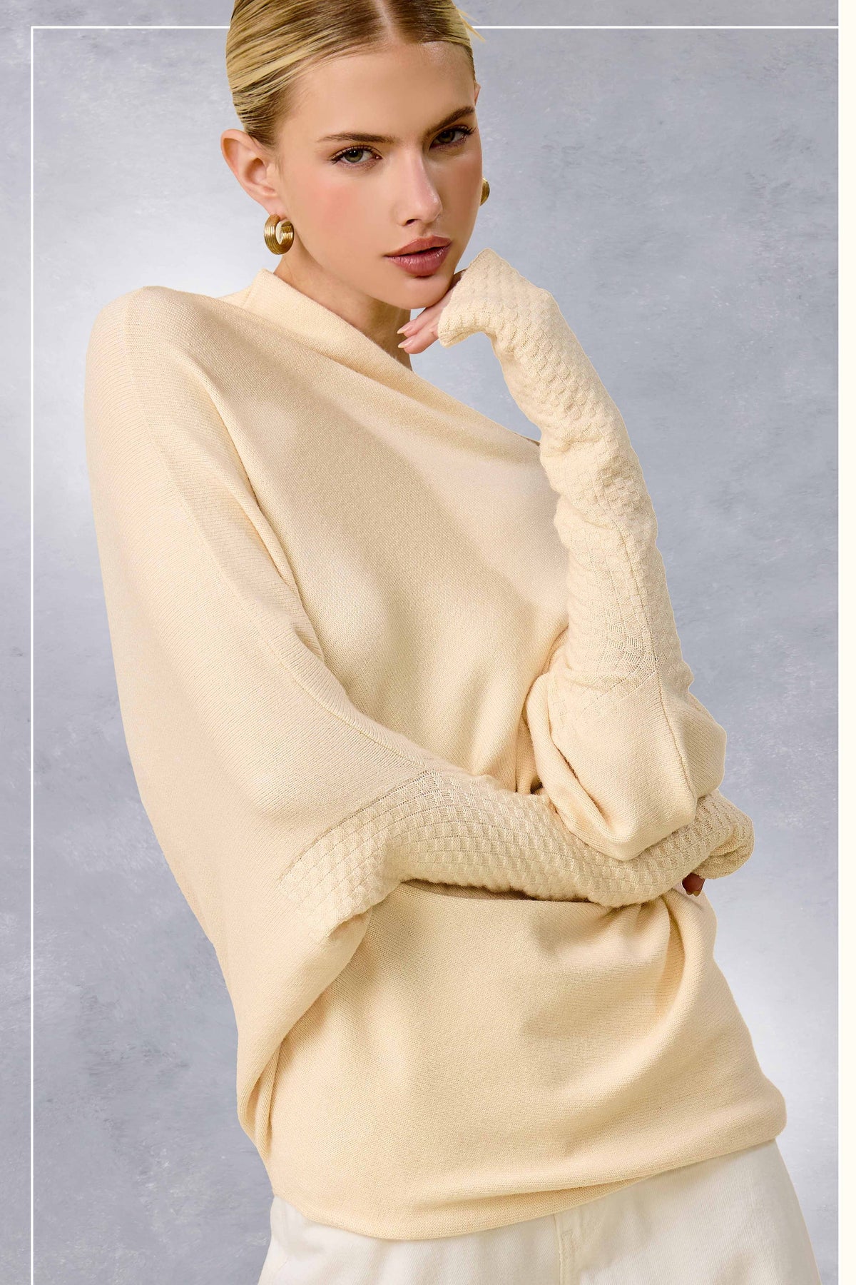 JES3621-Asymmetrical Off-Shoulder Sweater Fall Christmas