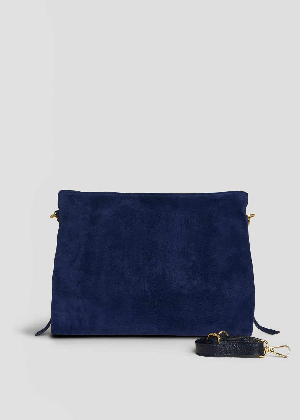 Braid Bag in Navy Blue Suede and Dollar Leather