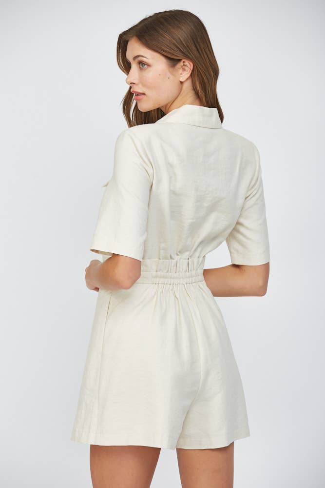 Sophia Linen Romper
