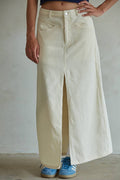 Corduroy Flare Maxi Skirt