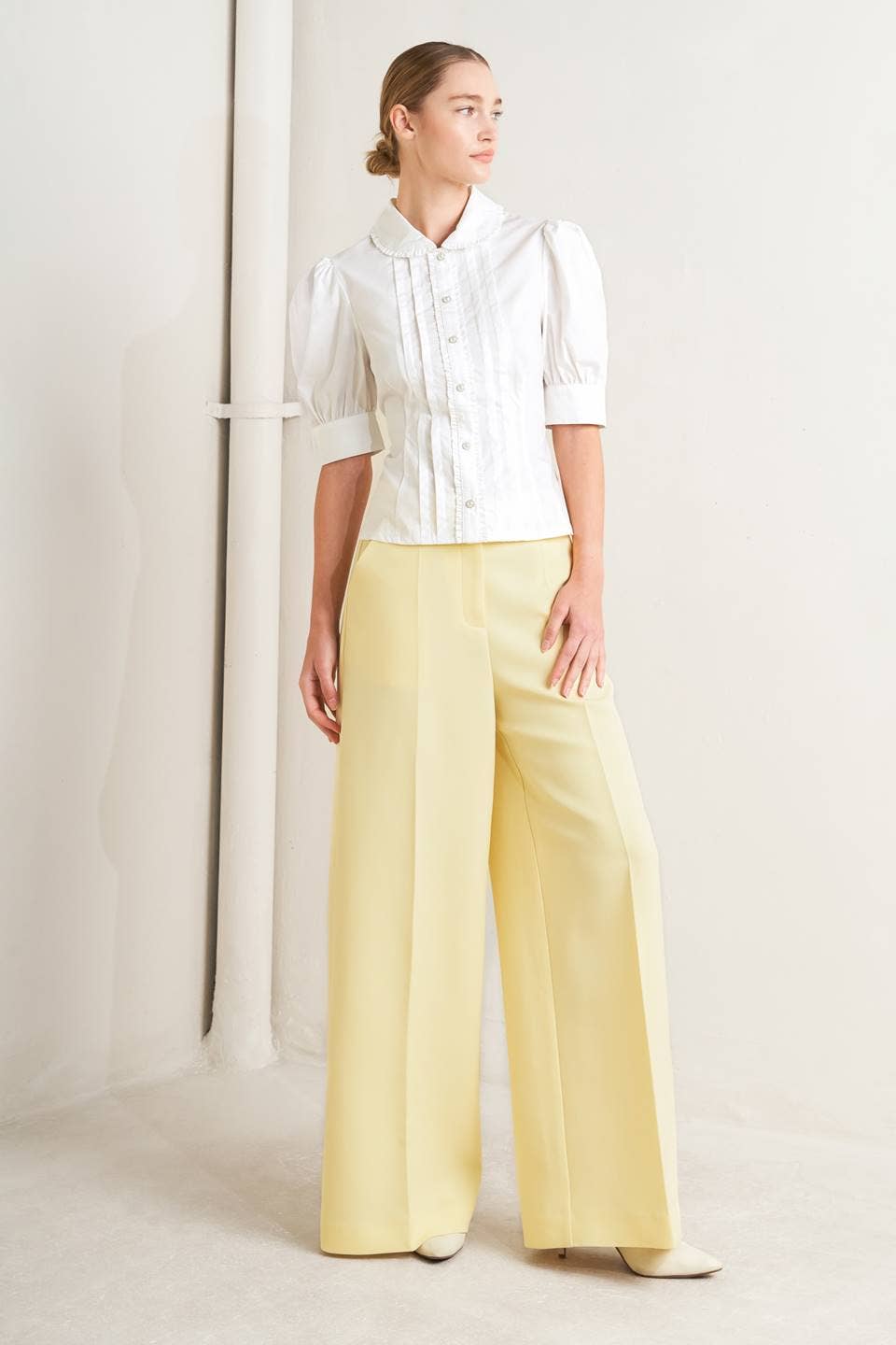 White Pearl Button Shirt