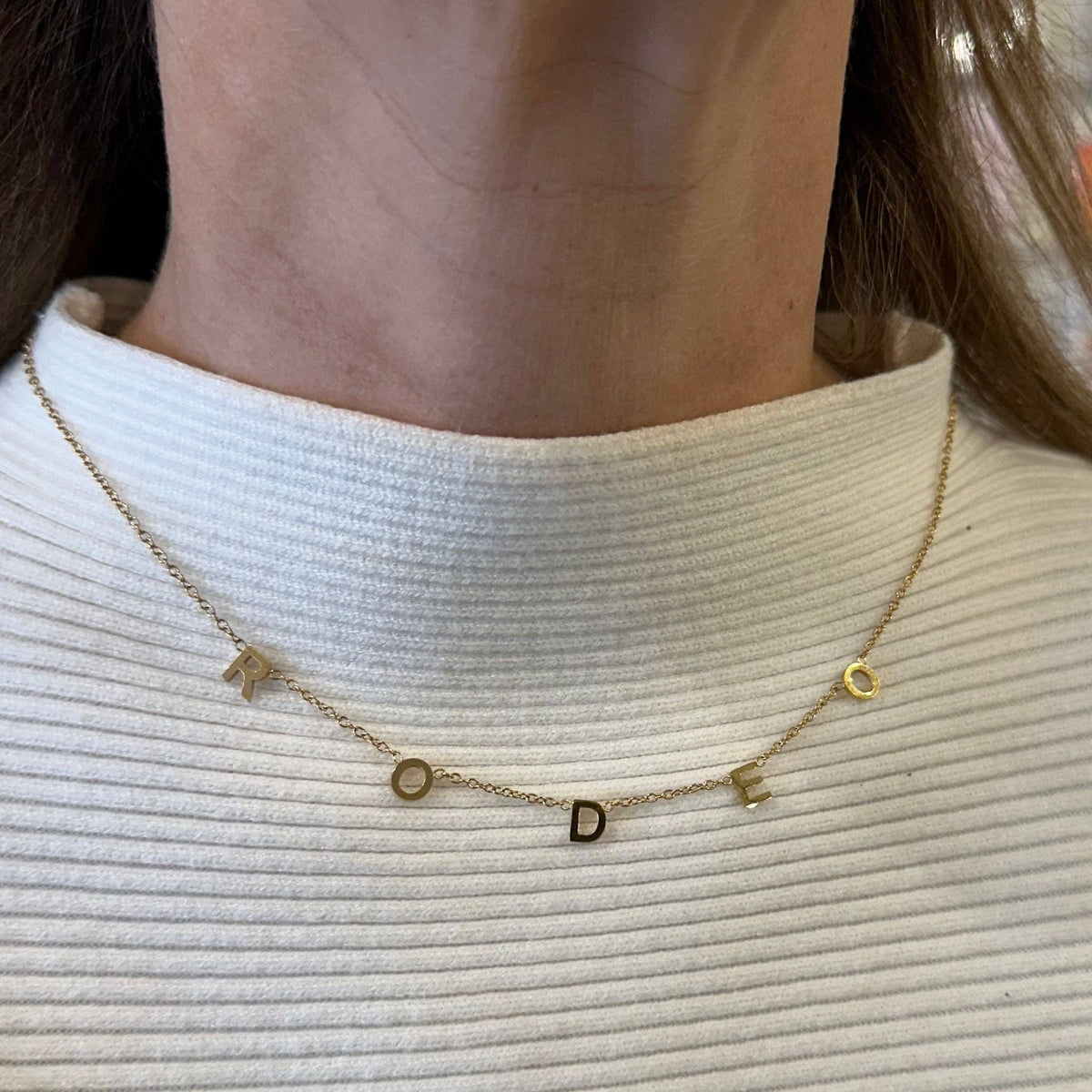 Rodeo Letter Necklace