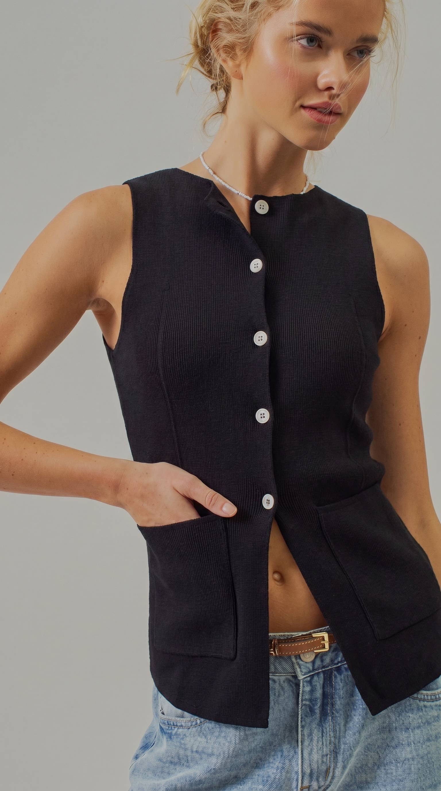Knit Sweater Vest