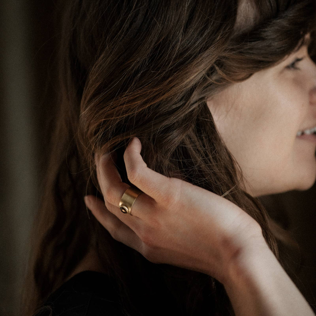 Nile Ring // 6mm // Copper Obsidian