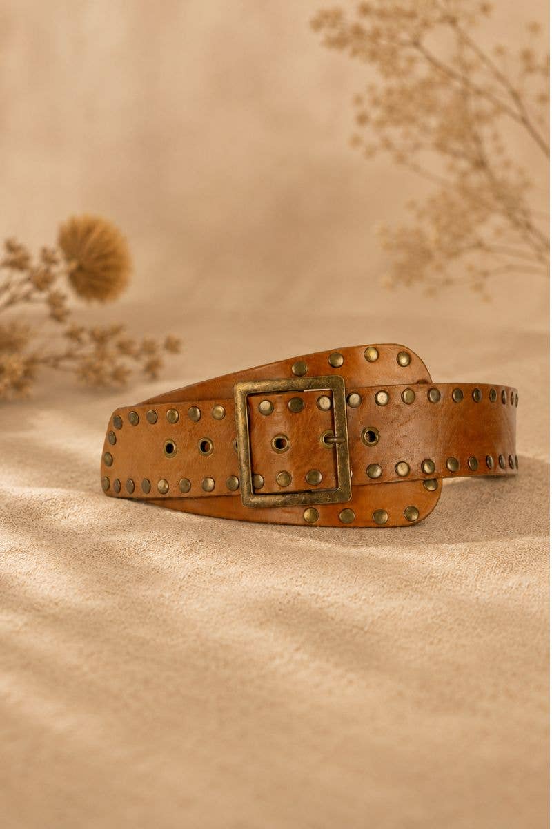 NOX Leather Sash Belt, Light Brown