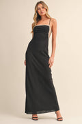 Adore Lace Trim Chiffon Dress