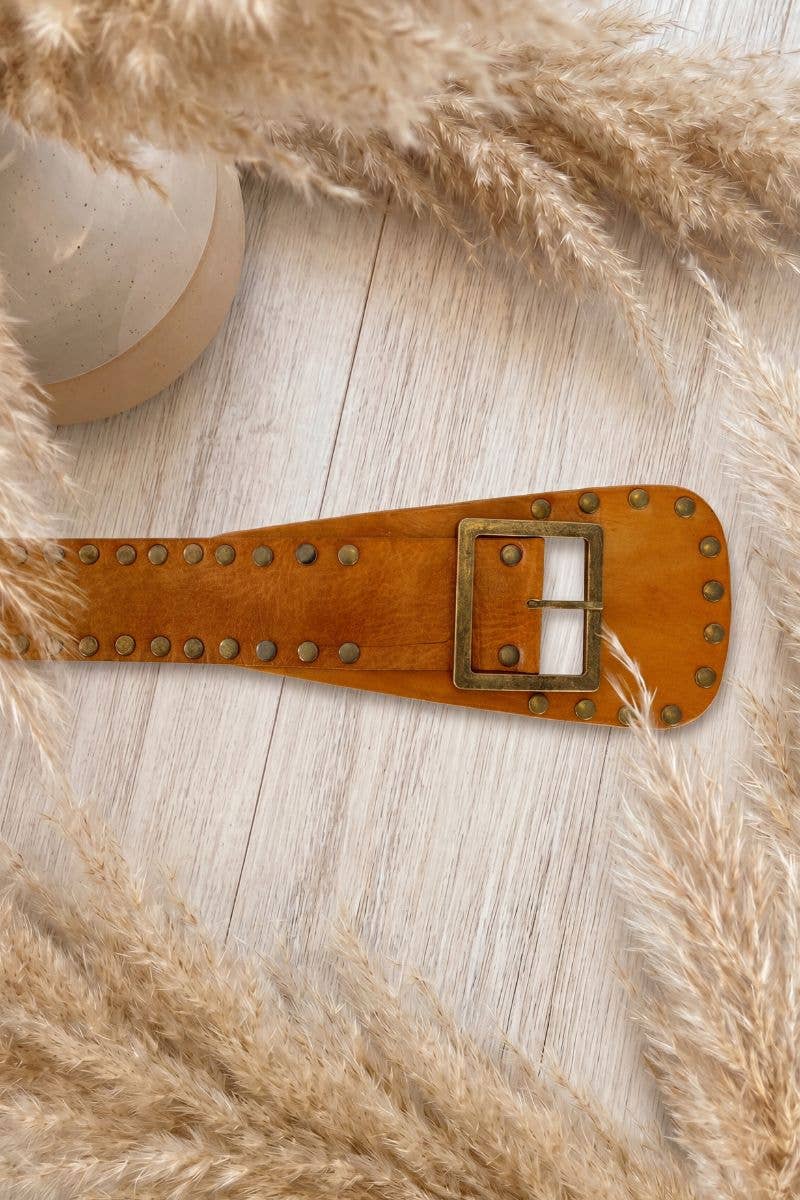 NOX Leather Sash Belt, Light Brown
