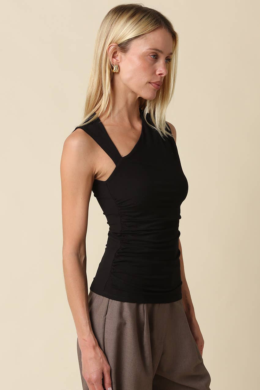 Mia Asymmetrical Ruched Top
