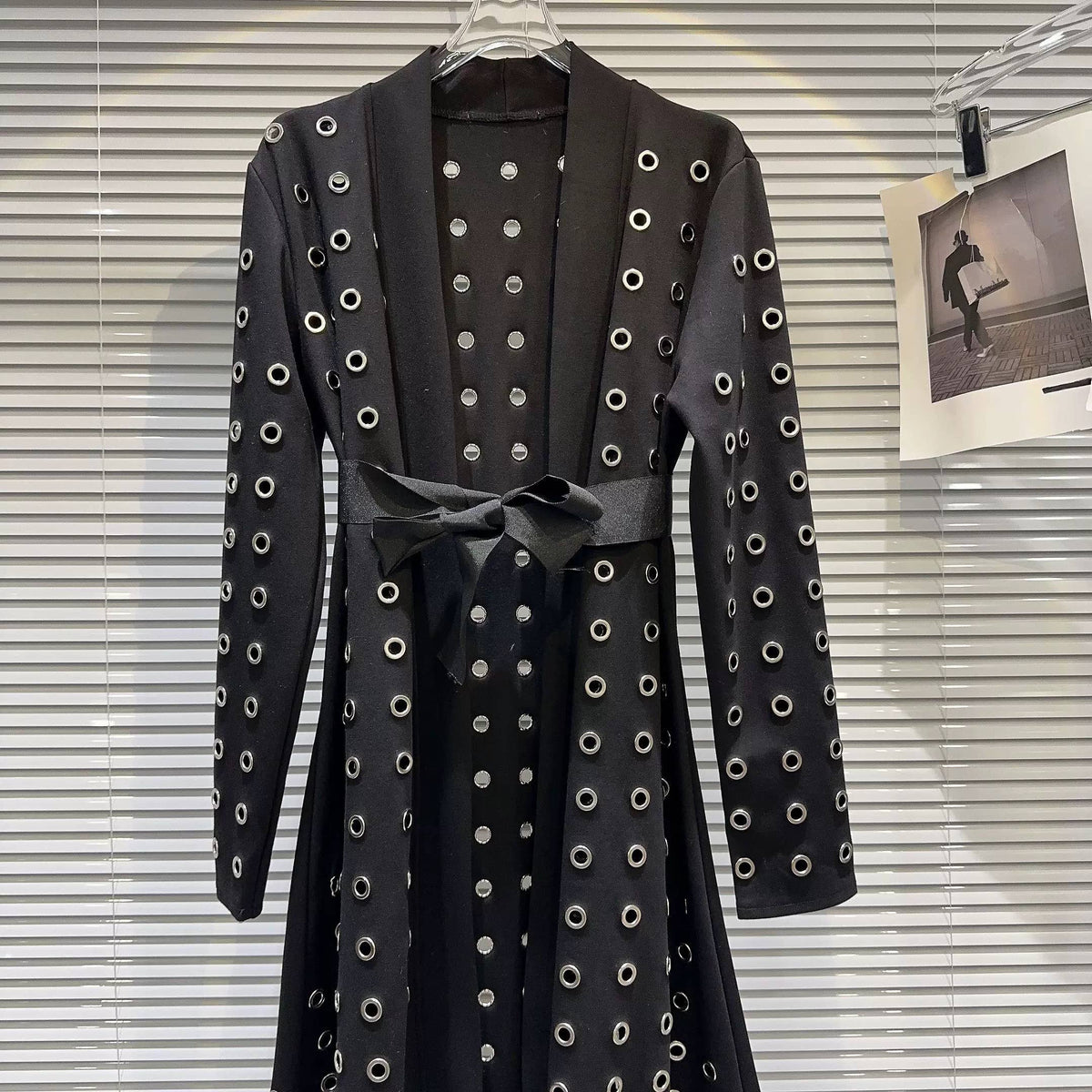 Metal Eyelet Cutout Duster
