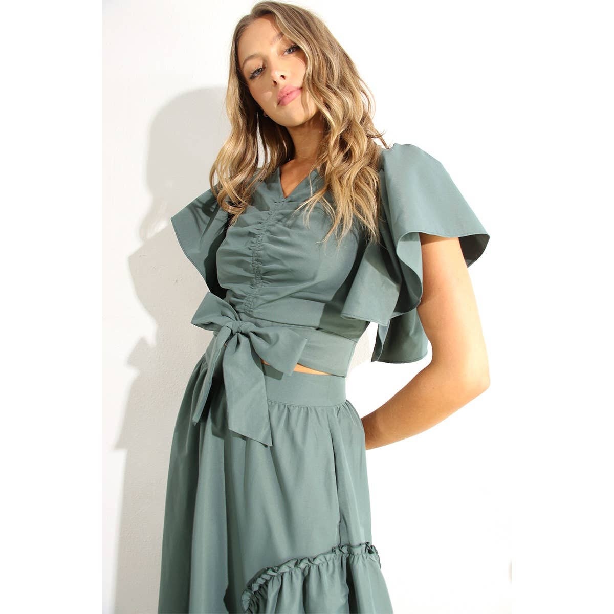 Ruffle Top and Skirt Set