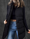 Windproof Full Zipper Puffer Vest