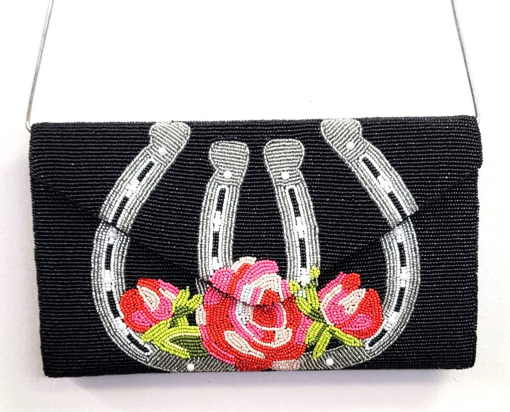 ALL BEADED GOOD LUCK CLUTCH