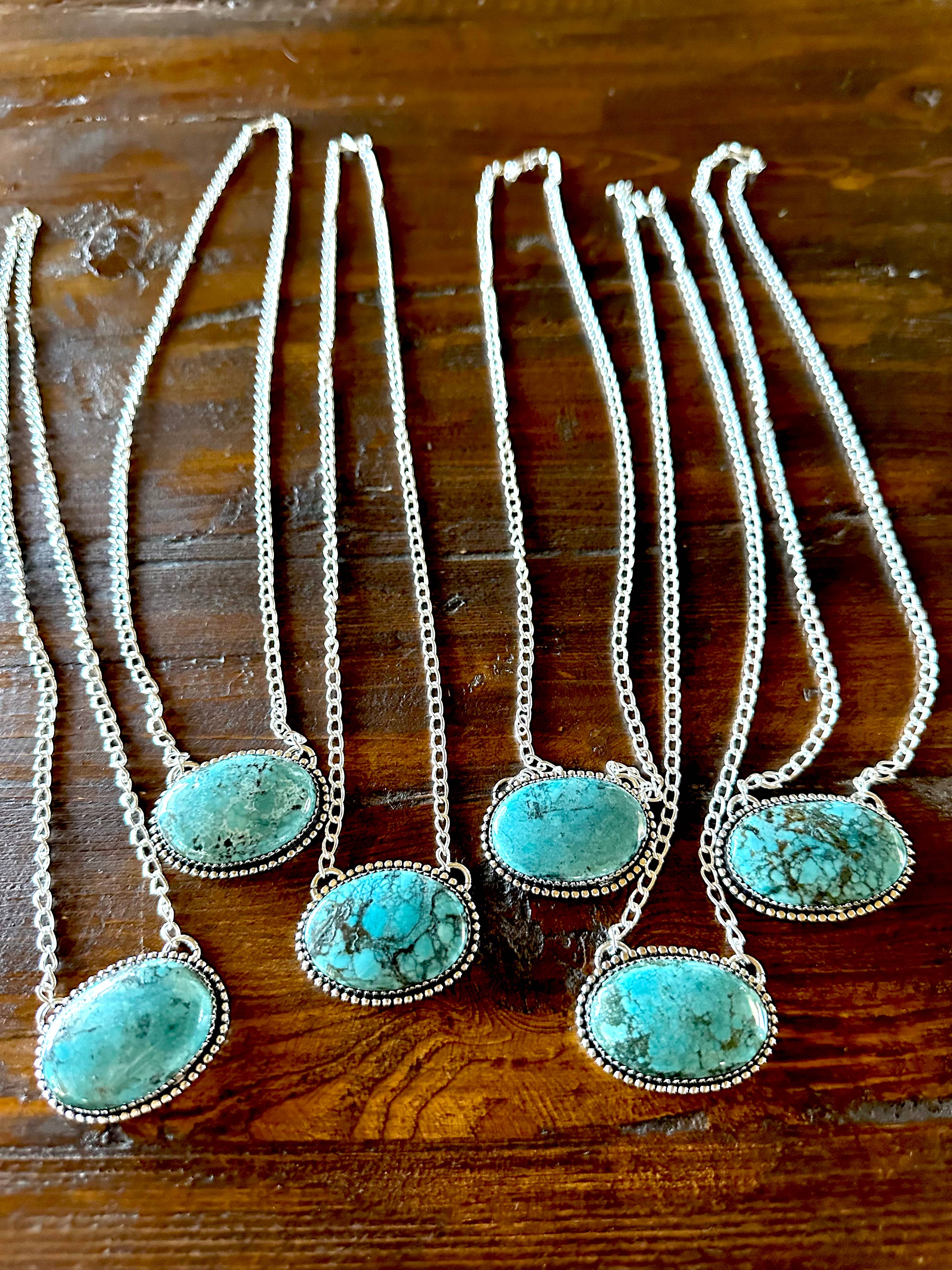 925 Sterling Silver and Genuine Turquoise Necklace