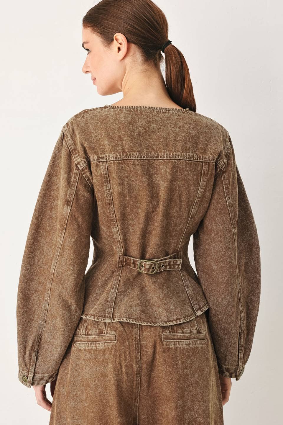 A washed denim jacket - FJ1443B