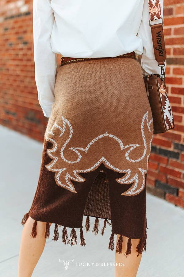 Aztec Knit Sweater Skirt