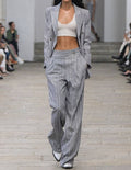 Grey Handmade Hot Diamond Double-Breasted Suit