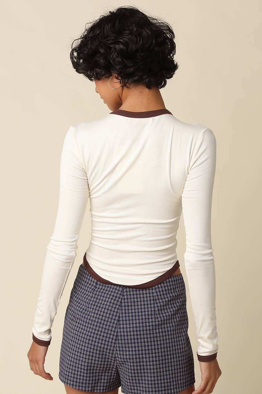 Kendall Contrast Trim Top