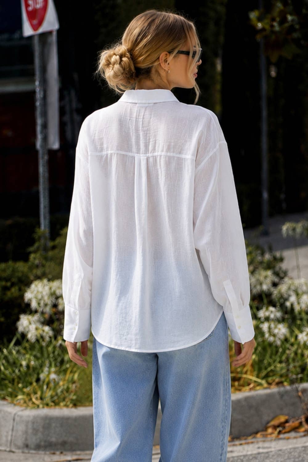 Soft Drape Button Down Shirt