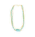 Palladio Triple Strand Necklace In Turquoise Blue
