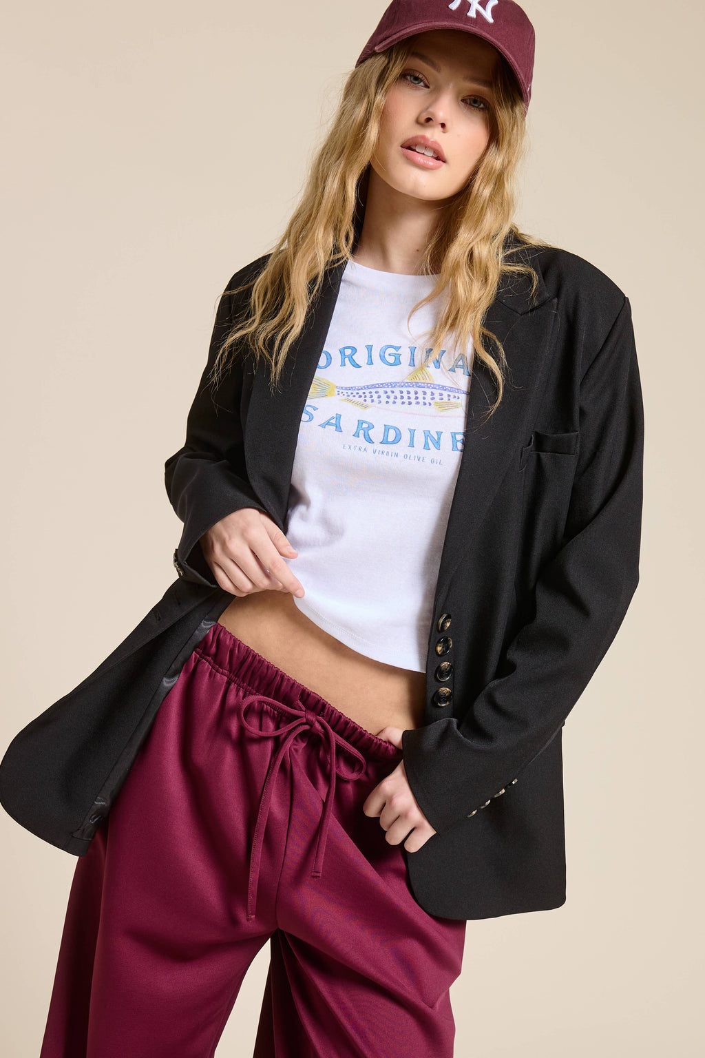 Adjustable Tie Back Blazer Jacket
