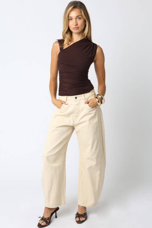 Mia Asymmetrical Ruched Top