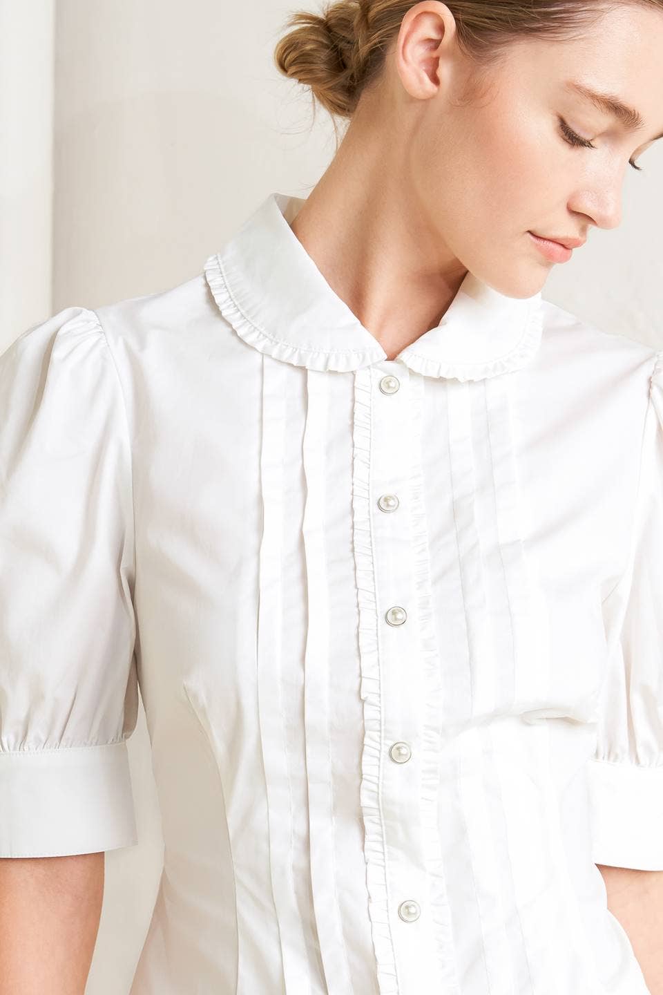 White Pearl Button Shirt