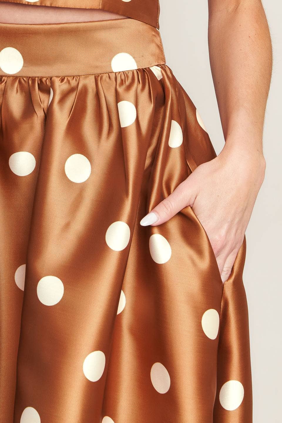 Polka Dot full maxi skirt -