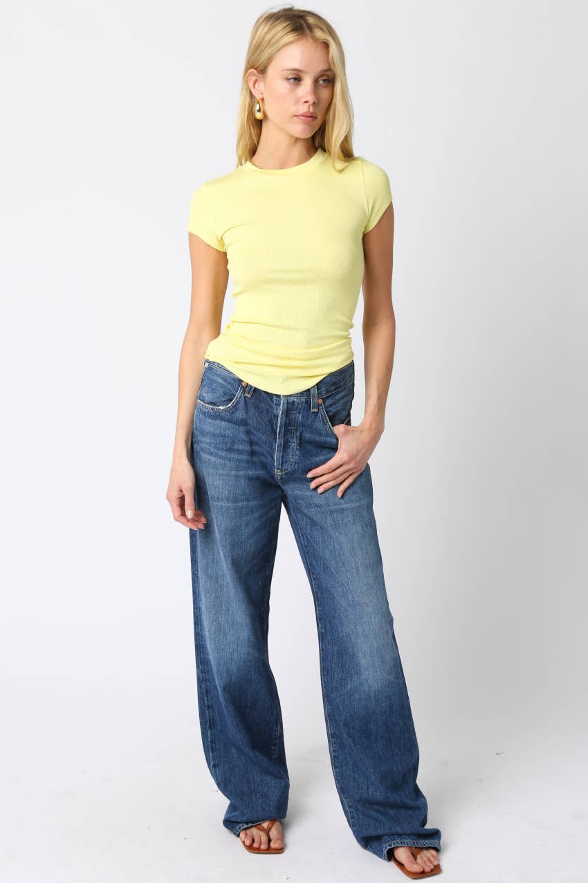 Serena Ribbed Cap Sleeve Top