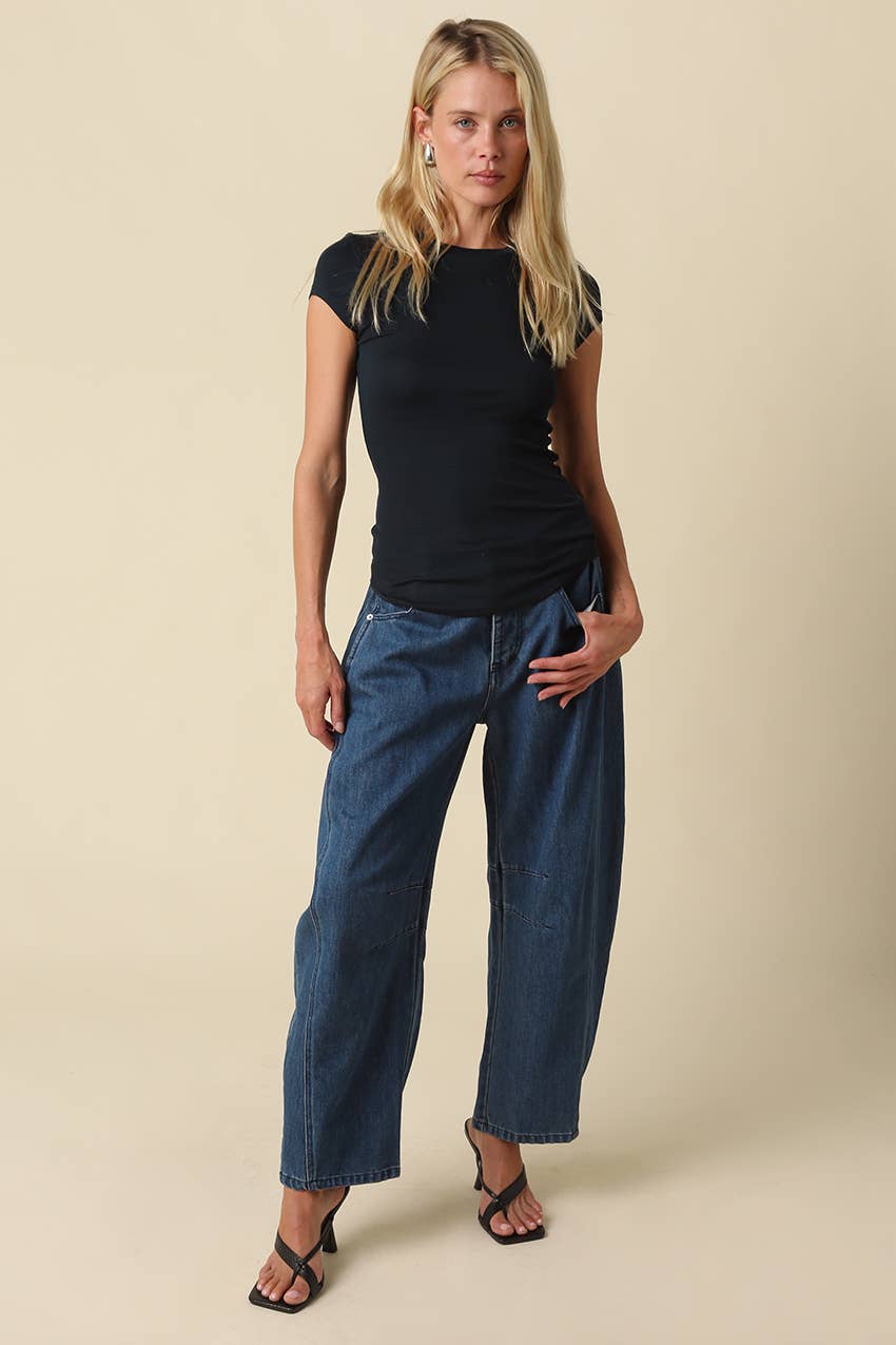 Serena Ribbed Cap Sleeve Top