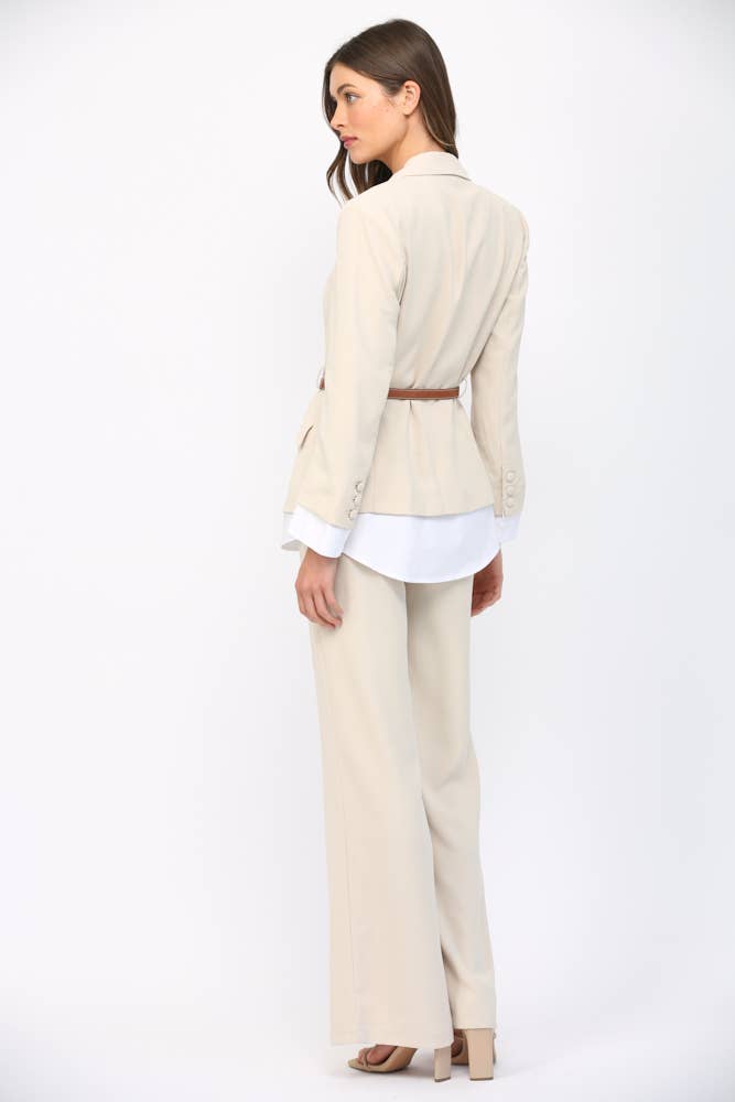 LAYERED MIXED MEDIA BLAZER