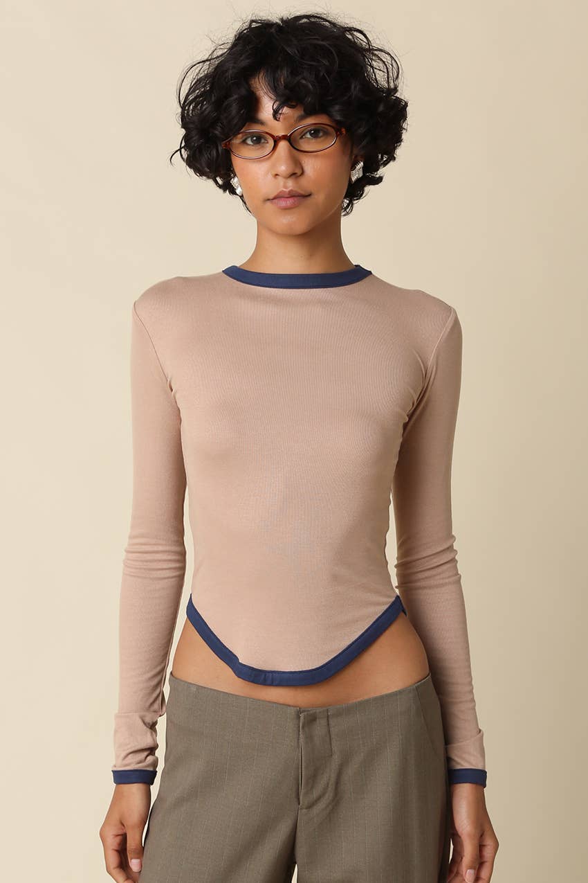 Kendall Contrast Trim Top