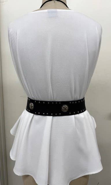 Leather belt and buckle (L)