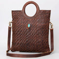 Handwoven Leather Tote Bag