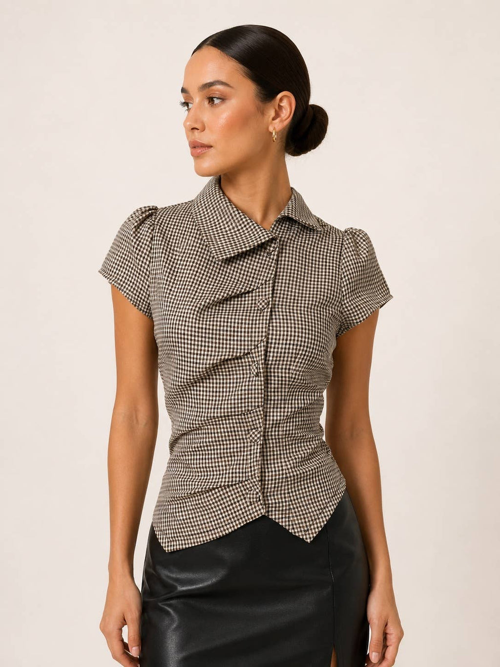 Asymmetrical Plaid Topn