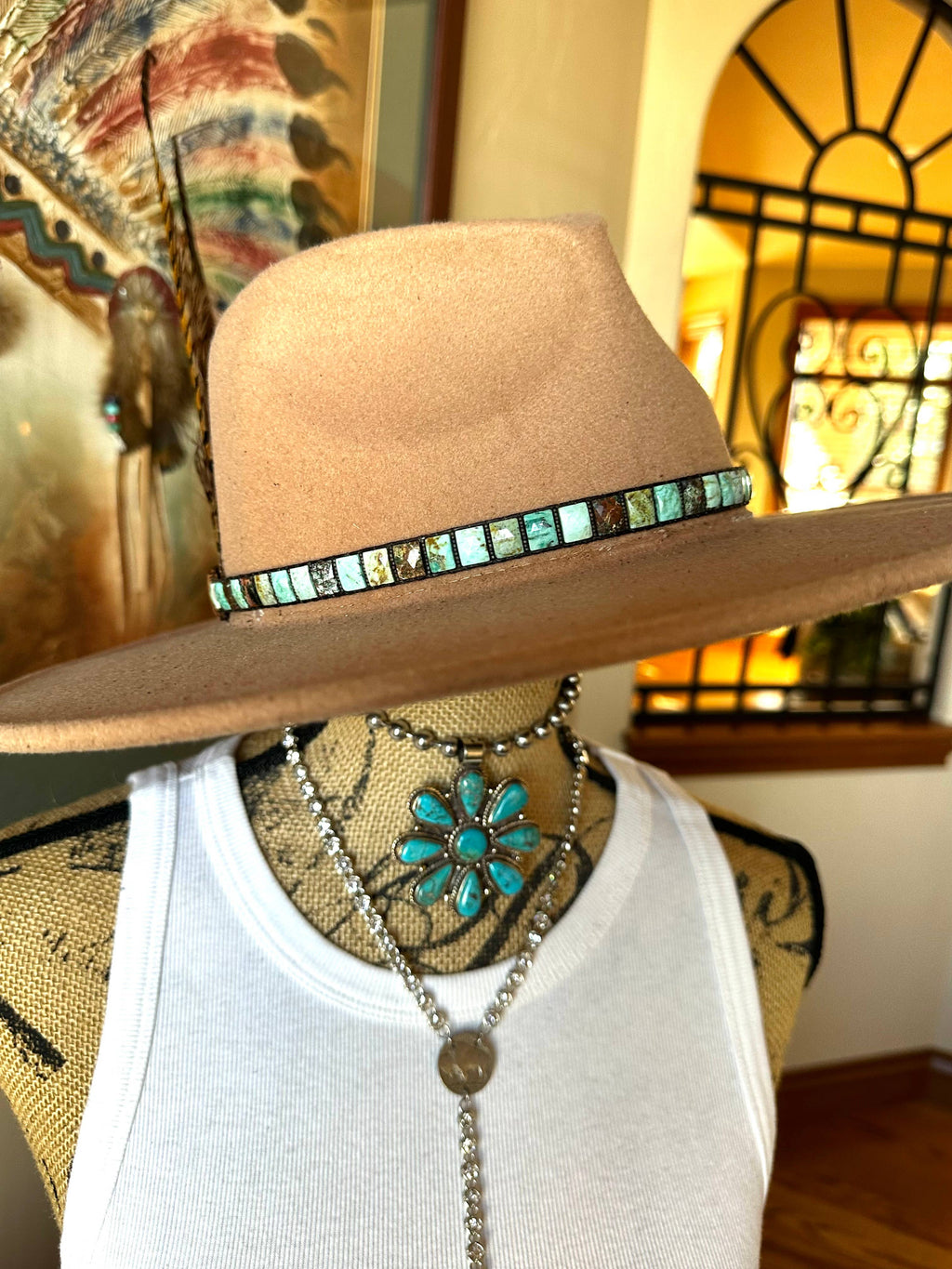 Blue Mesa; Peruvian Turquoise Hatband