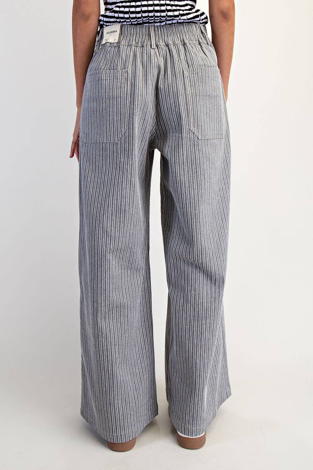 STRIPE WIDE PANTS