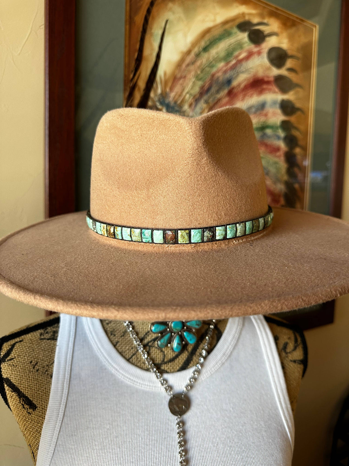 Blue Mesa; Peruvian Turquoise Hatband