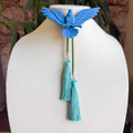 Eagle Bolo Ocean Blue with Olive & Peacock Blue