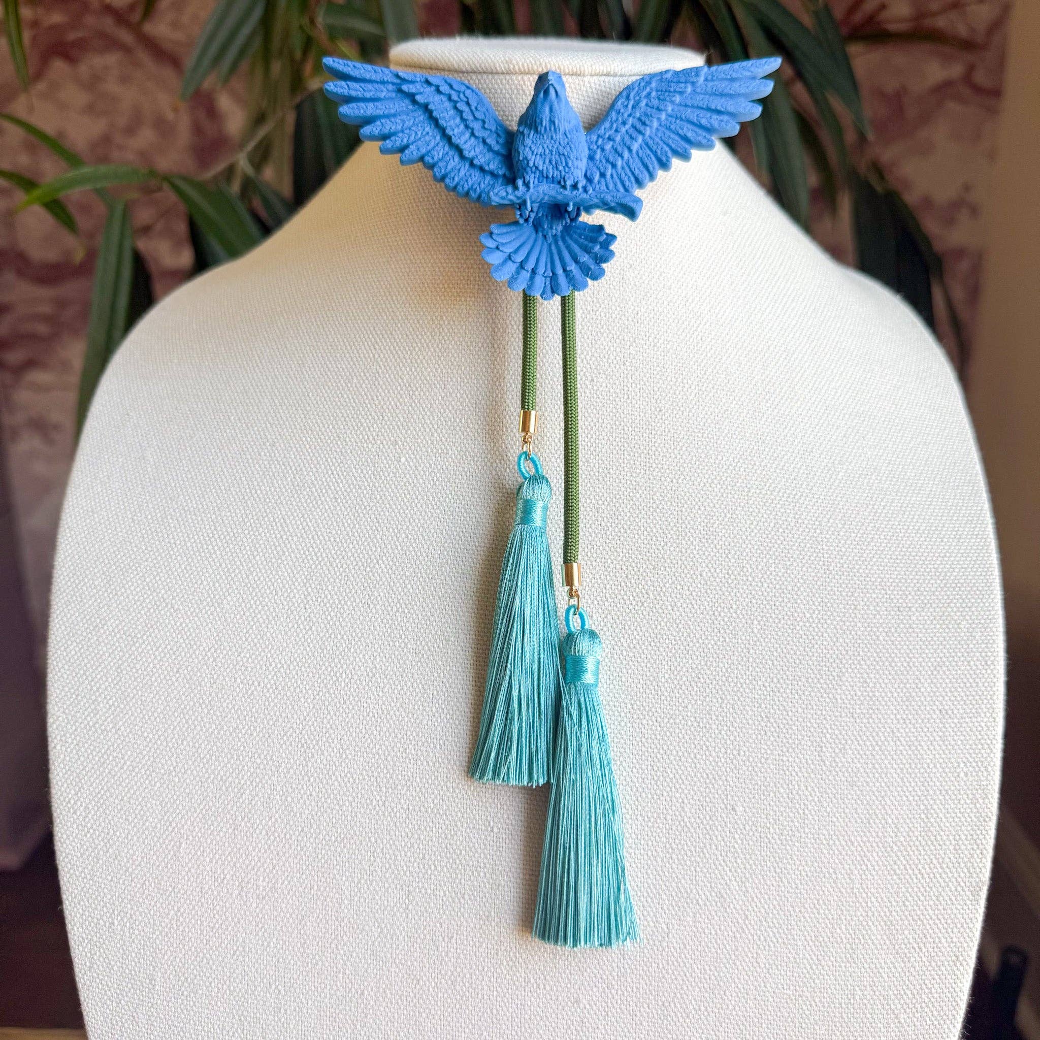 Eagle Bolo Ocean Blue with Olive & Peacock Blue