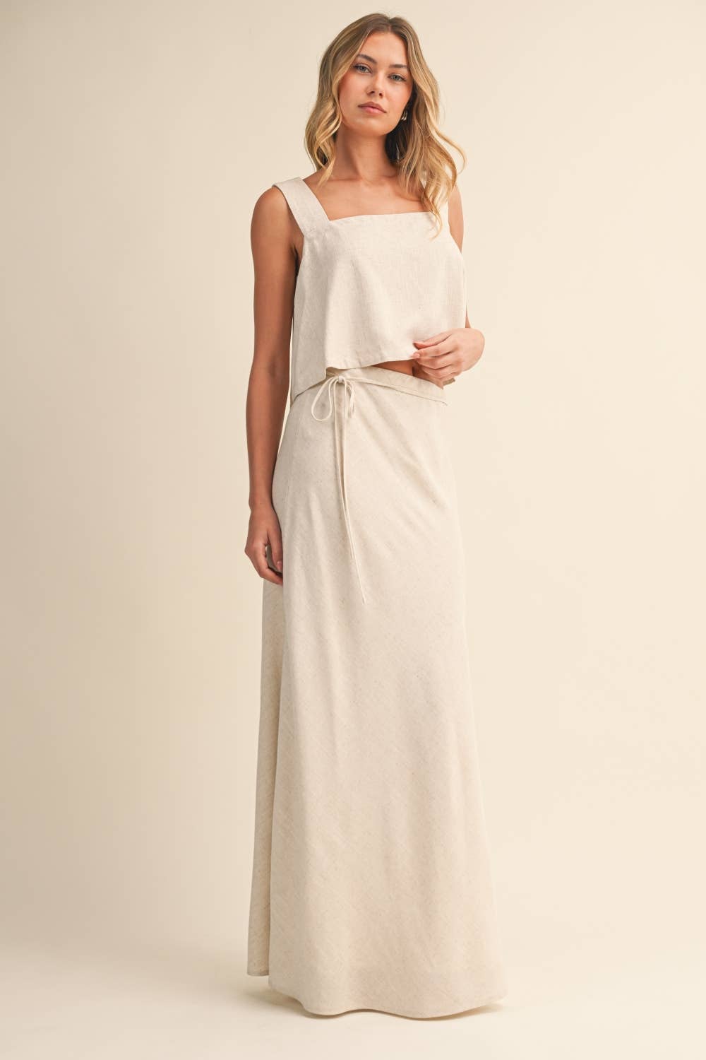 FLARE TOP AND MAXI SKIRT SET