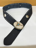 Leather belt and buckle (L)