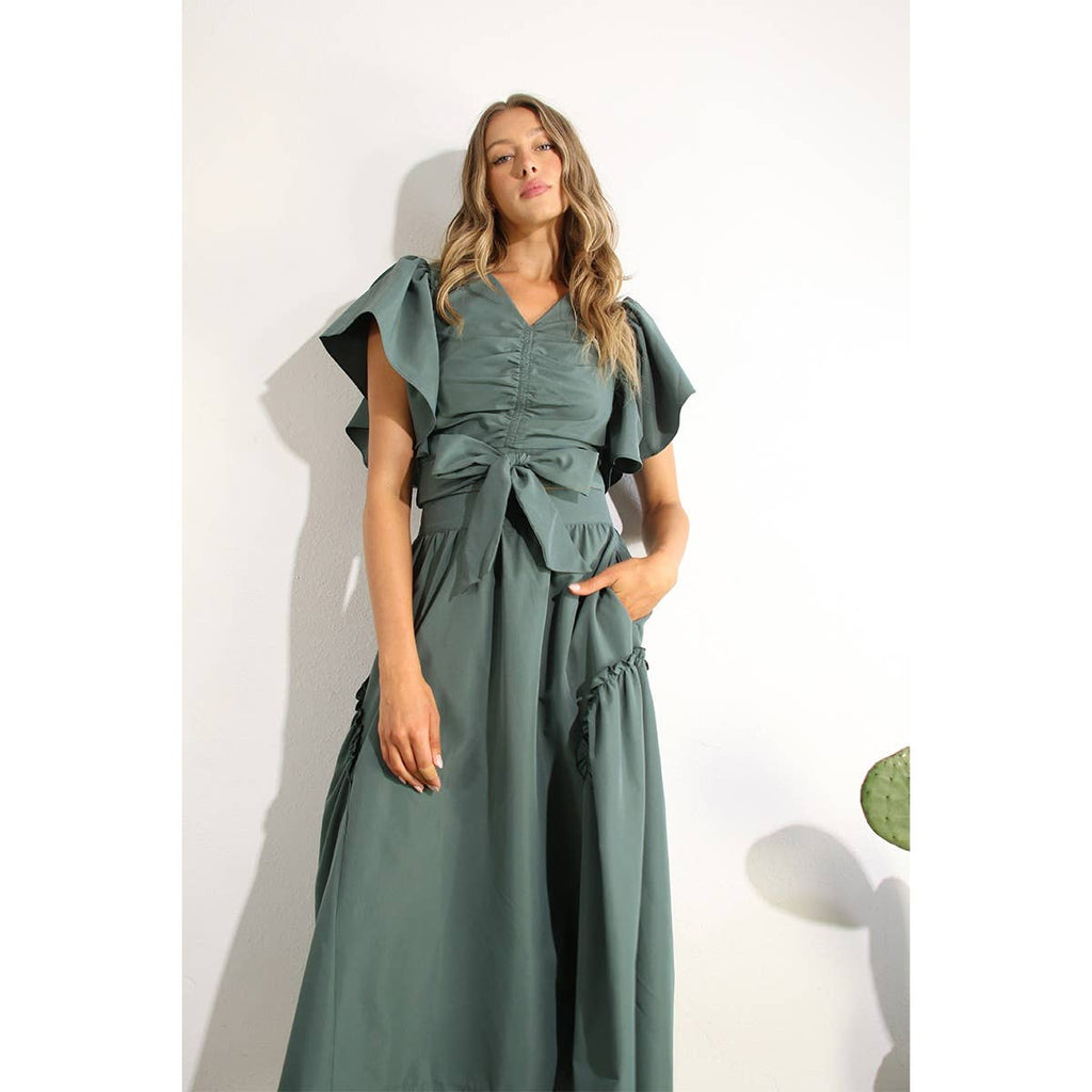 Ruffle Top and Skirt Set