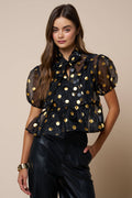 Sheer Polka Dot Blouse