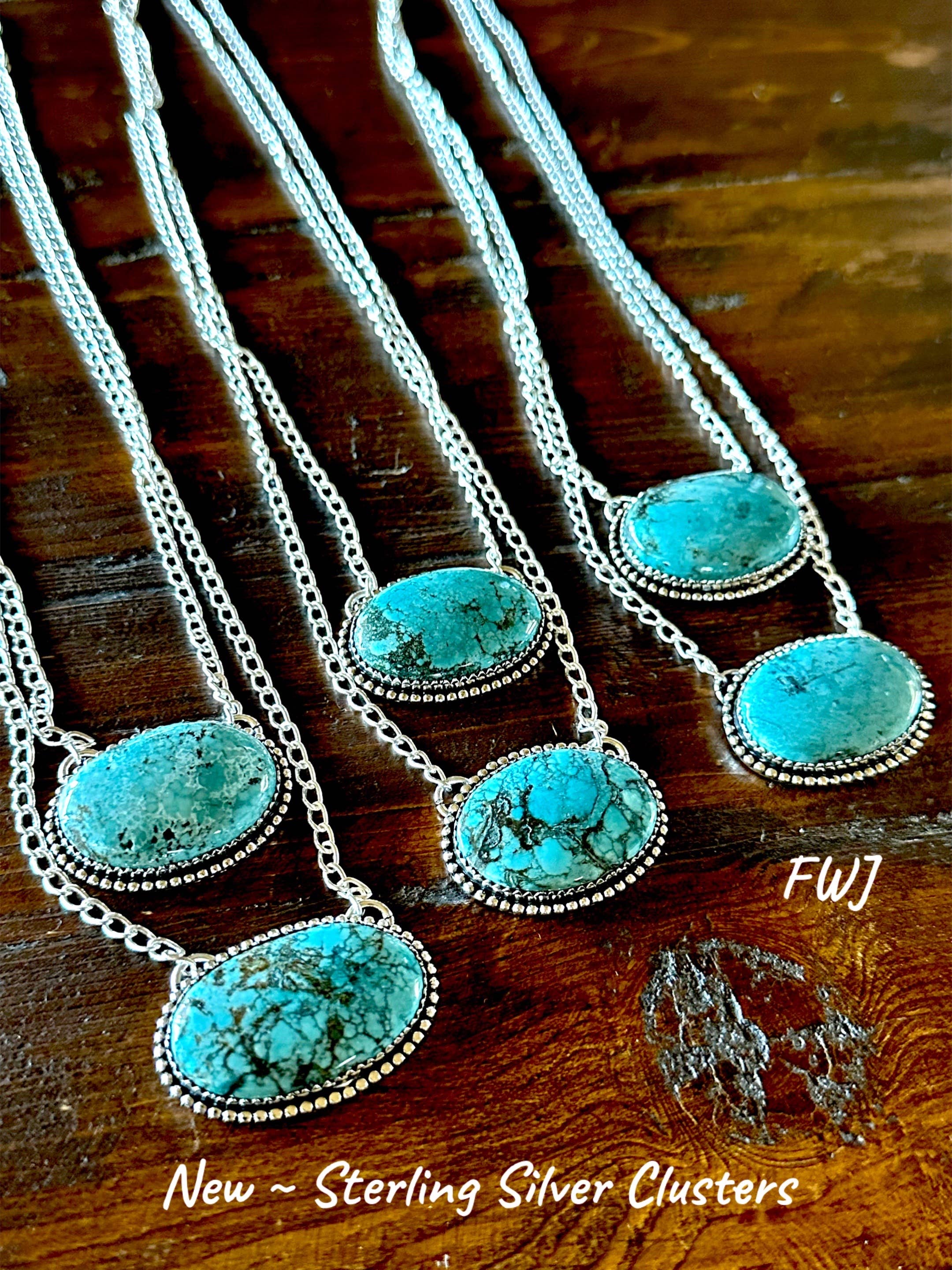 925 Sterling Silver and Genuine Turquoise Necklace